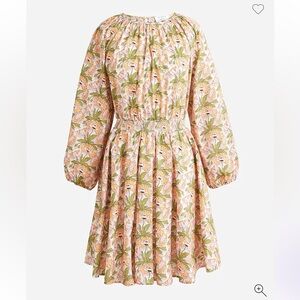 NWT J.crew Smocked-waist mini dress in Liberty® Butterfield Poppy fabric size XL